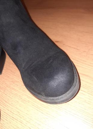 Осінні сапоги, чоботи, челсі замшеві чорні, черевики, ботильйони7 фото