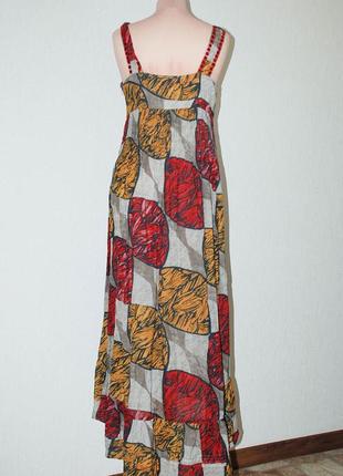 Платье сарафан длинный с удлиненной спинкой  с рюшами   с рющью4 фото