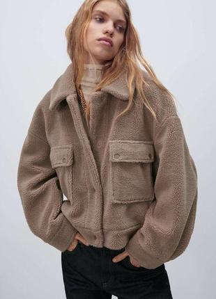 Тёпленькая куртка тедди zara