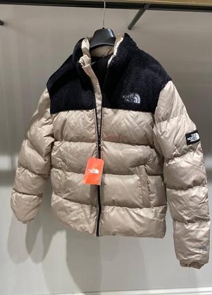 Зимовий пуховик the north face teddy beige