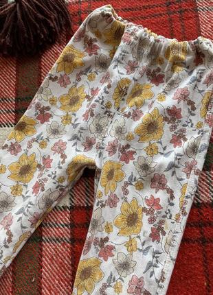 Лосіни брюки штани у квіти3 фото