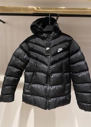 Зимова куртка nike winter jacket black1 фото