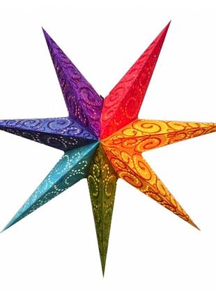 Світильник зірка картонна 7 променів rainbow