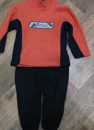 Теплый флисовый свитшот