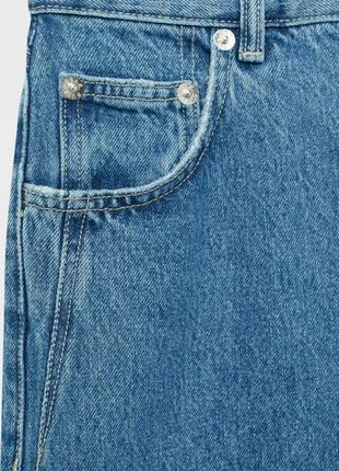 Синие широкие джинсы палаццо pull&bear - 425 фото
