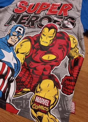 Кофта лонгслив marvel от tu размер 7-8 лет 122-128 см 5