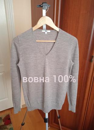 Uniqlo вовняний светр джемпер вовна 100%2 фото