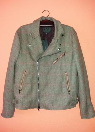 Косуха з твиду та шкіри питона від john richmond | оригінал