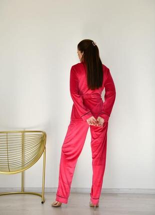 Велюровая пижама велюровый домашний костюм5 фото