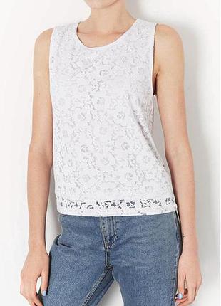 Білий топ topshop під мереживо