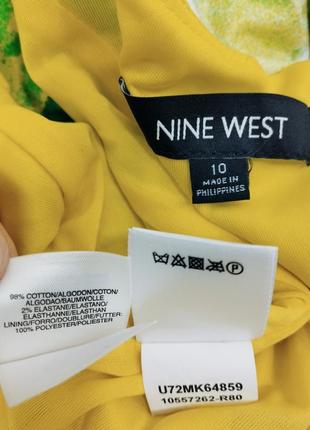 Платье nine west белое зеленое желтое nine west5 фото