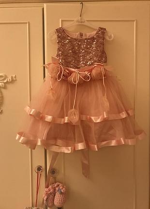 Нарядное платье для девочки mialora 1-2 года