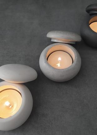 Подсвечники из бетона лофт