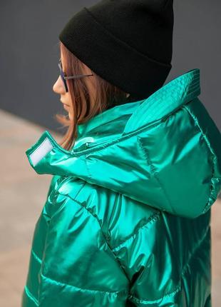 Зимняя удлиненная куртка на девочку зимня подовжена куртка на дівчинку 140-164 р-р2 фото