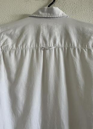 Стильна біла сорочка h&m з нашивками на ліктях8 фото