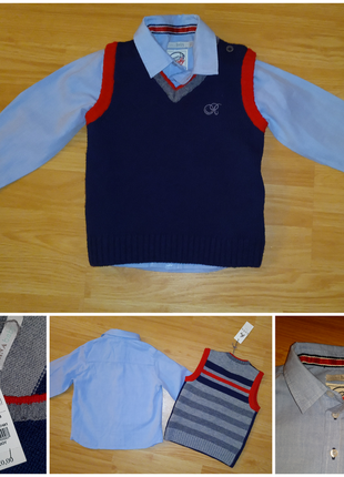 Набір - двійка для хлопчика 18 місяців. сорочка желет