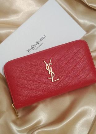 Кошелек кожаный люкс в стиле ysl❣️❣️❣️