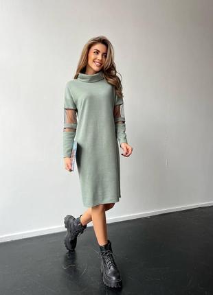 Тепленька жіноча сукня3 фото