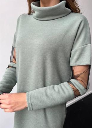 Тепленька жіноча сукня4 фото