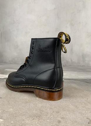 Женские высокие кожаные ботинки с мехом dr.martens black classic (мех)2 фото