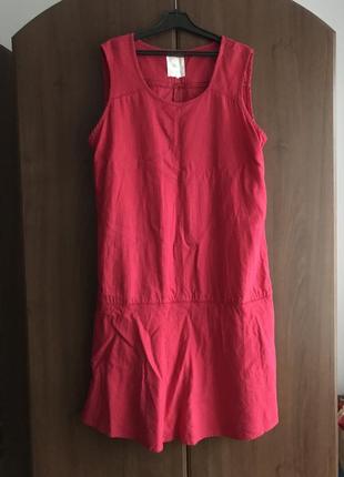 Платье базовое лён/вискоза