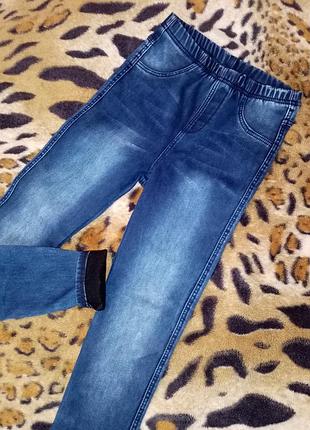 Супер джинсові штани утеплені