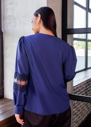 Женская блуза рубашка супер-софт длинный рукав размеры норма и батал4 фото