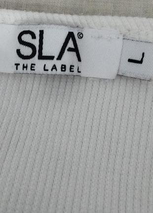 Білий топ у рубчик на тонких бриллях tm sla the label3 фото