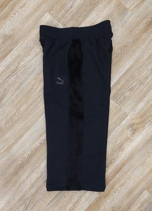 Женские теплые спортивные штаны puma свободного кроя с лампасами3 фото