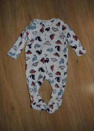 Теплий чоловічок 6-9міс. человечек махровий плюш