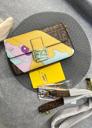 Сумка люкс багет в стиле fendi💫💫💫