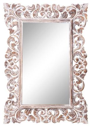Зеркало настенное в резной деревяннй раме ажур 100см*70см1 фото