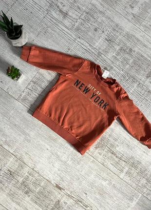 Свитшот кирпичного цвета h&m , 12-18 месяцев, 86 см