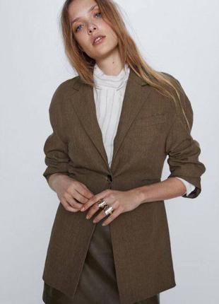 🤩піджак (пиджак) жакет лляний zara