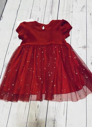 Красное нарядное платье, новогоднее платье для девочки gloria jeans6 фото