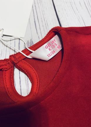 Красное нарядное платье, новогоднее платье для девочки gloria jeans4 фото