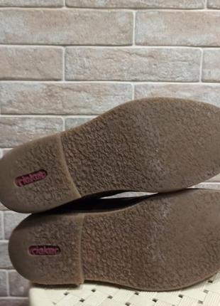 Утеплённые кожаные ботинки rieker tex 5