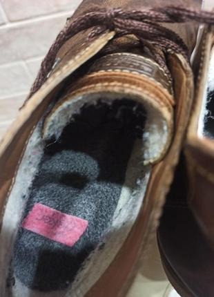Утеплённые кожаные ботинки rieker tex4 фото