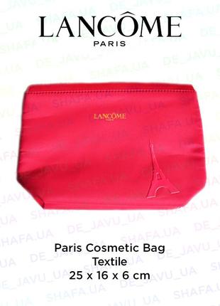 Красная косметичка lancome paris eiffel tower cosmetic red bag с эйфелевой башней - париж1 фото