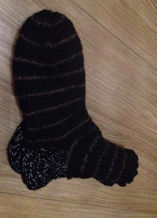 Теплые вязаные носки ручная работа