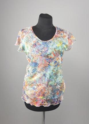 Блуза стильна afibel, напівпрозора, зелена