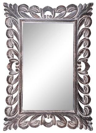 Зеркало настенное в резной деревянной раме канди размеры 100см*70см