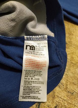 Кофта, реглан, mothercare, р. 9-12мес., 74-80 2