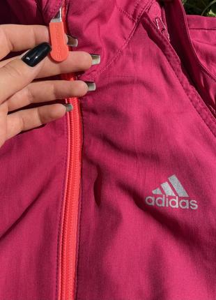 Розовая олимпийка трансформер adidas.  кофта, ветровка3 фото