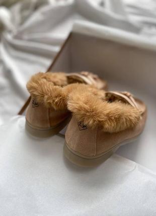 Лоферы с мехом loro piana