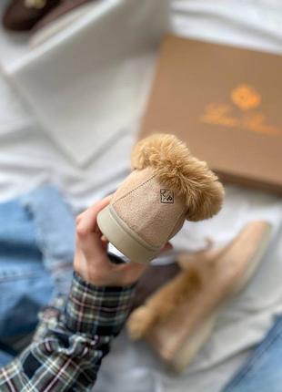 Лоферы с мехом loro piana