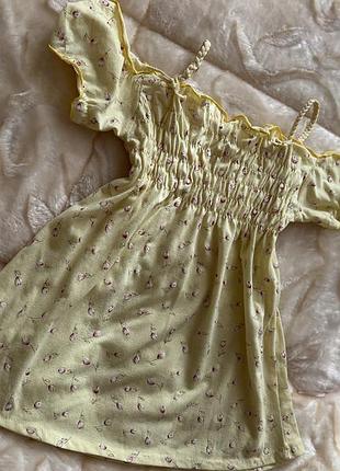 Шикарный сарафан платье летнее с цветами резинка корсет легкое воздушное