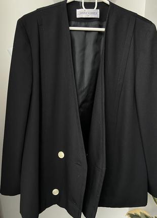 Жакет піджак чорний janina3 фото