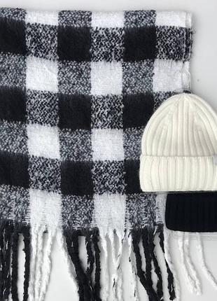 🤍🖤теплий зимовий шарф /дреди 🖤🤍