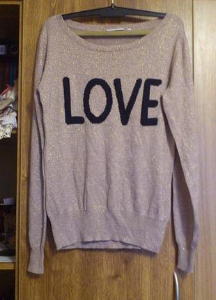 Очень классный тончайший легкий джемперок из котона с люрексовой нитью бренд new look